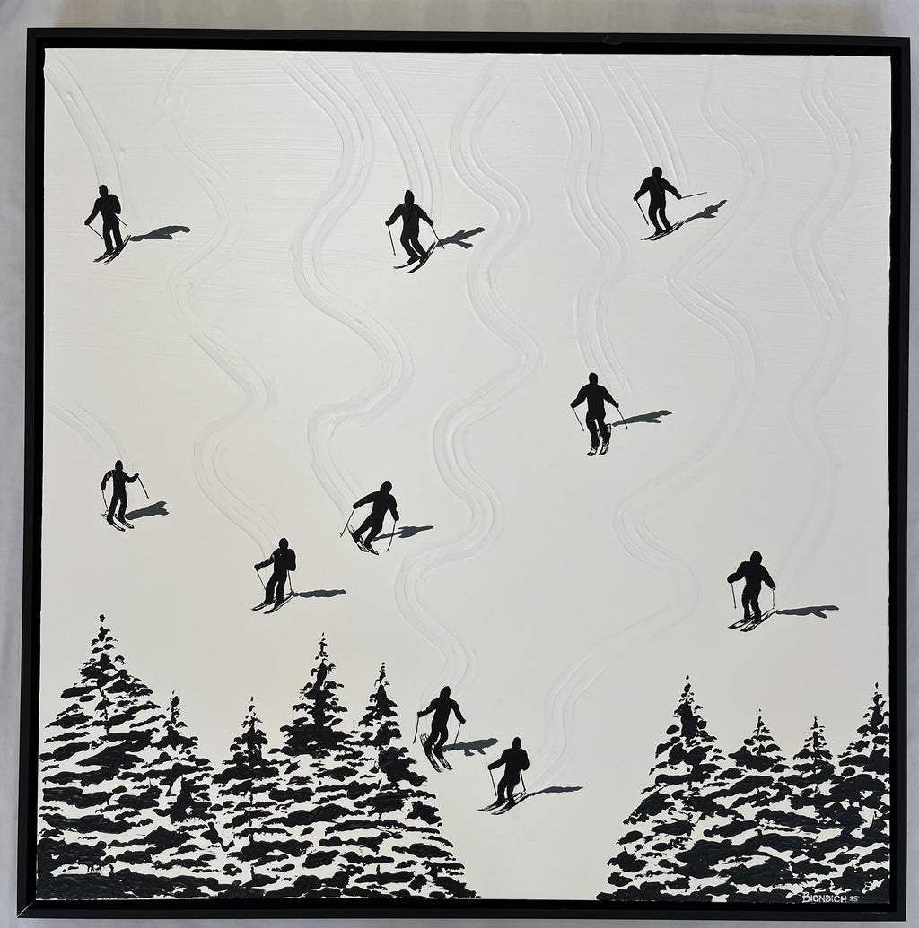 Silhouette Skiers