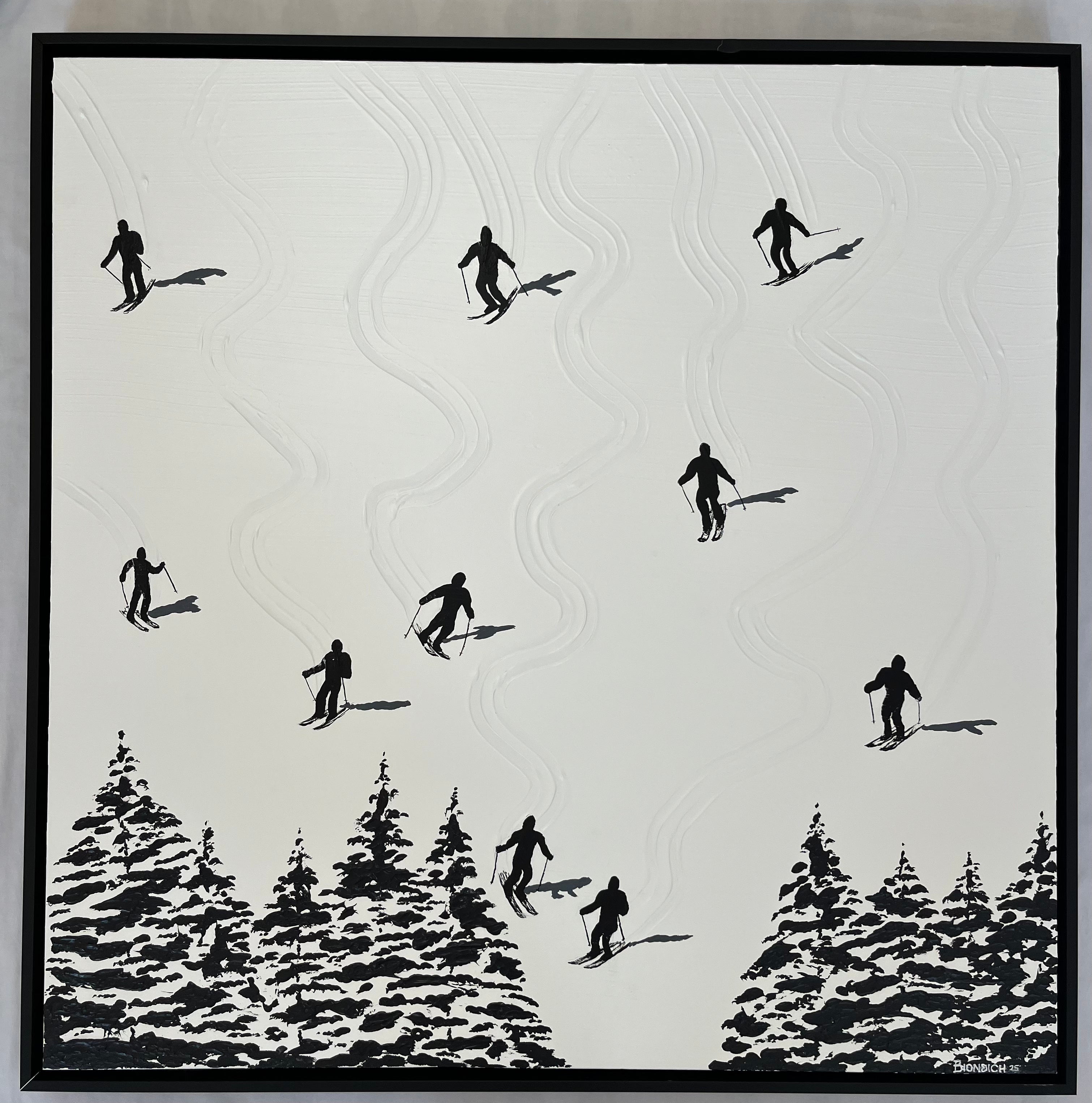 Silhouette Skiers