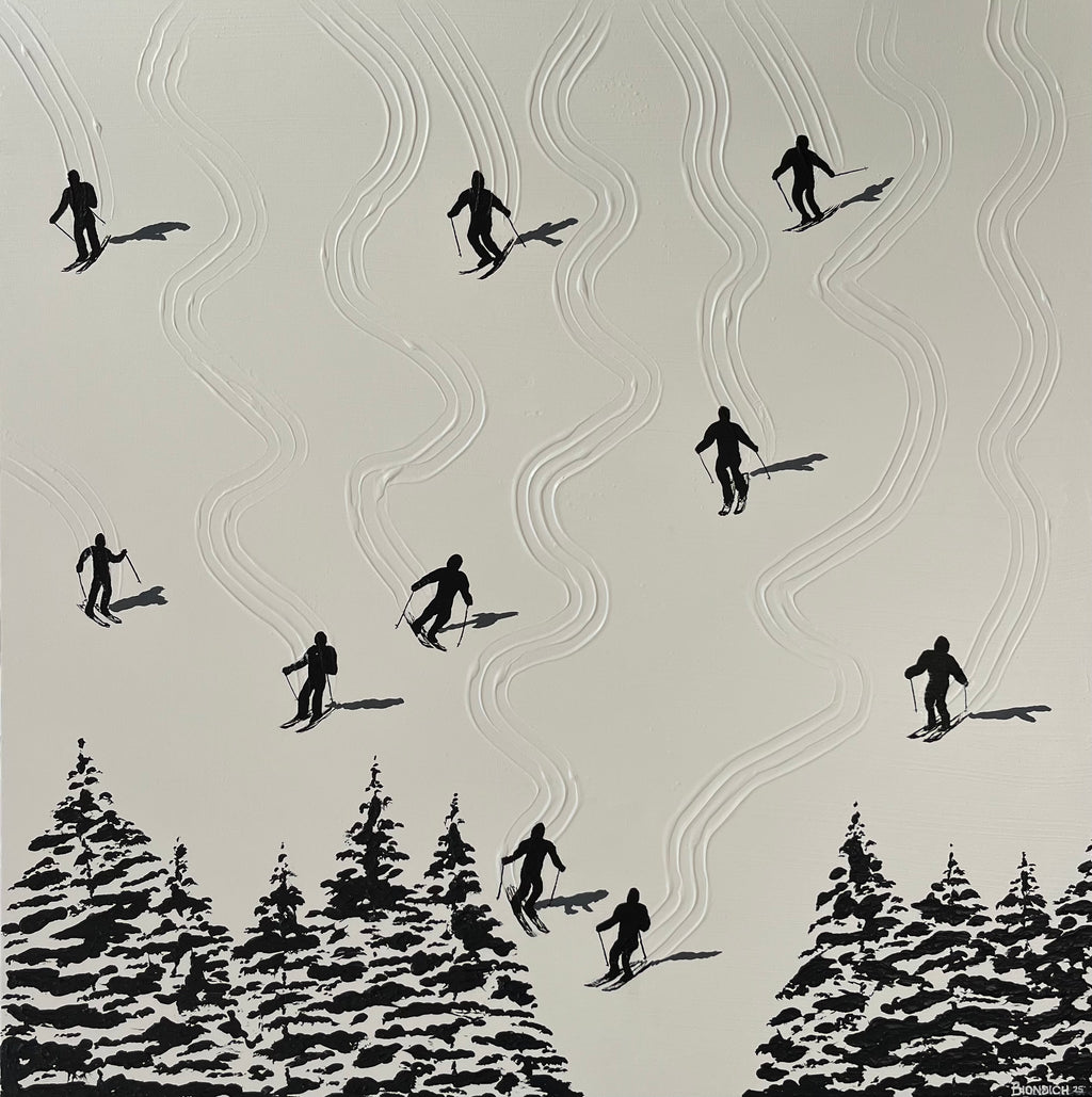 Silhouette Skiers